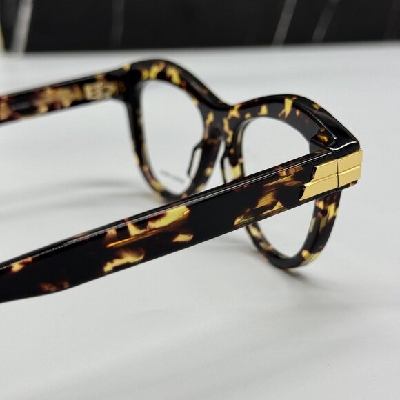 NEW BOTTEGA VENETA BV1105O 002 CAT EYE HAVANA WOMEN EYEGLASSES - Picture 4 of 8